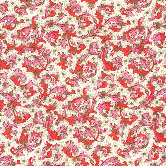Traditional Florentine Print Paper in Reds ~ Rossi Italy
